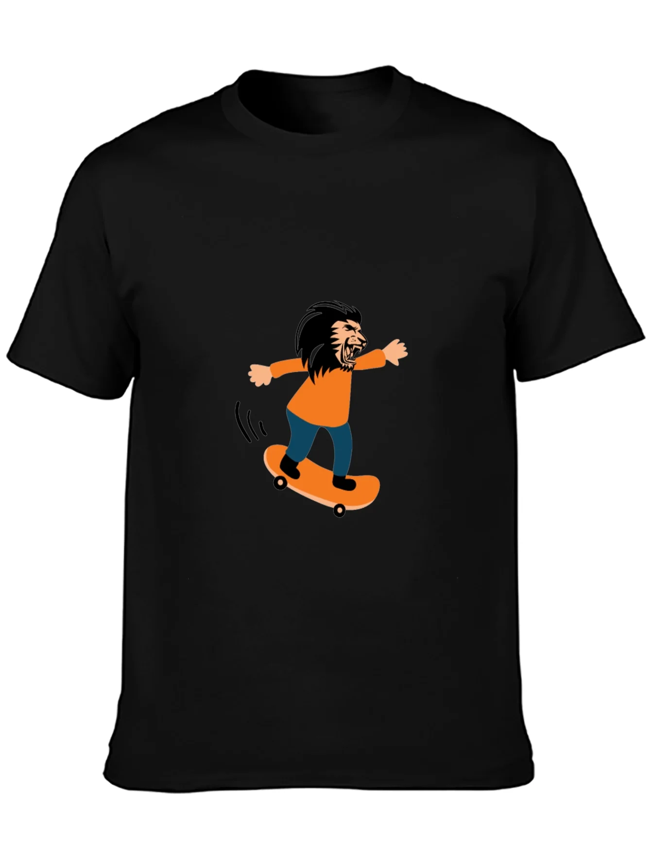 Skateboarding Lion Graphic Tee