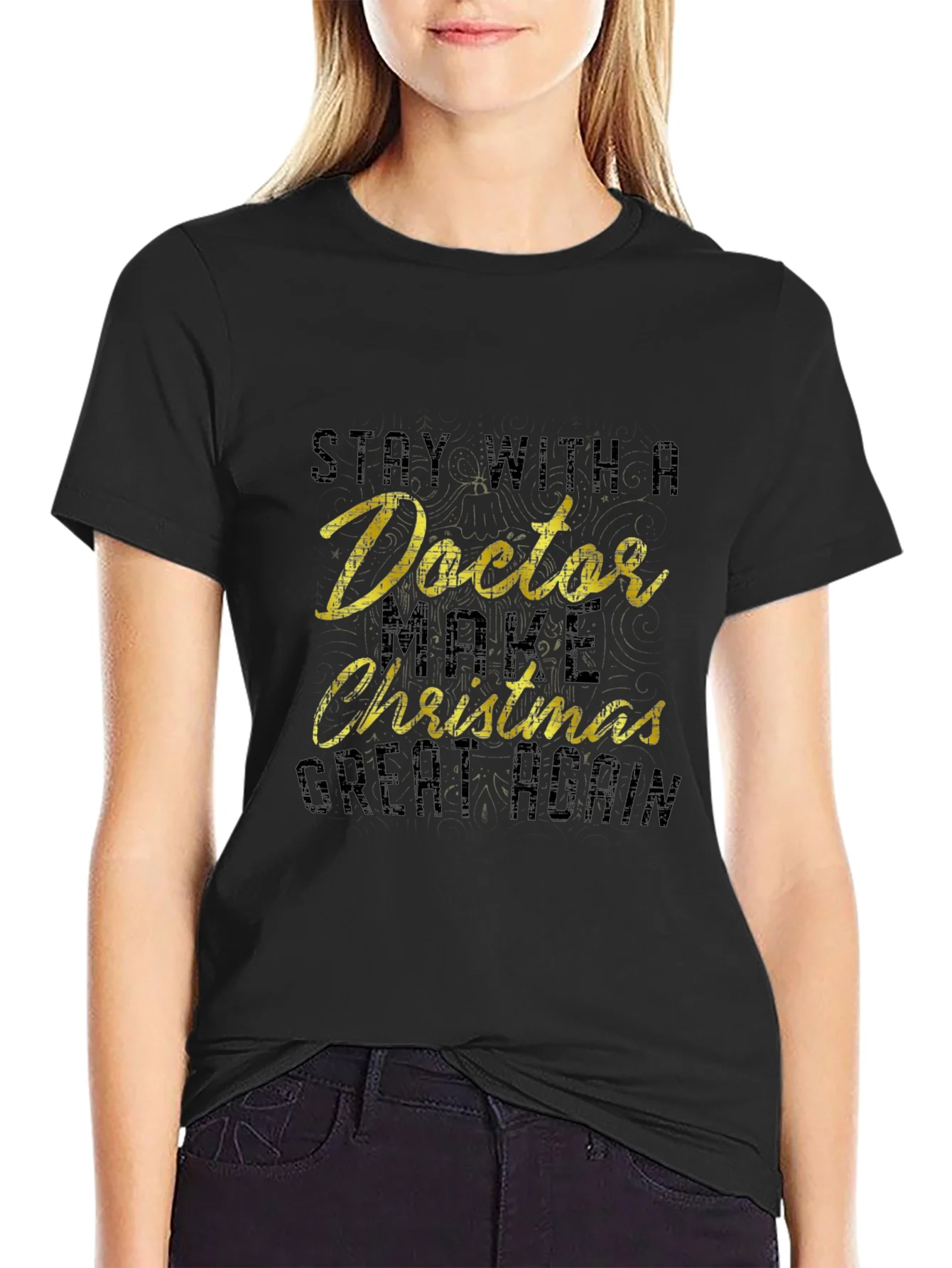 Stay with Doctor Christmas T-Shirt