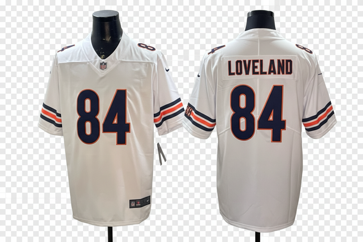 Men's Chicago Bears Colston Loveland #84 White Vapor F.U.S.E. Limited Jersey