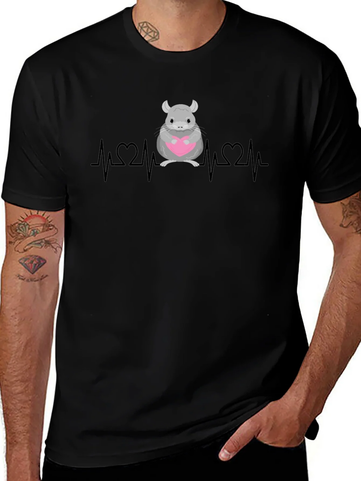 Chinchilla Heartbeat Graphic Tee