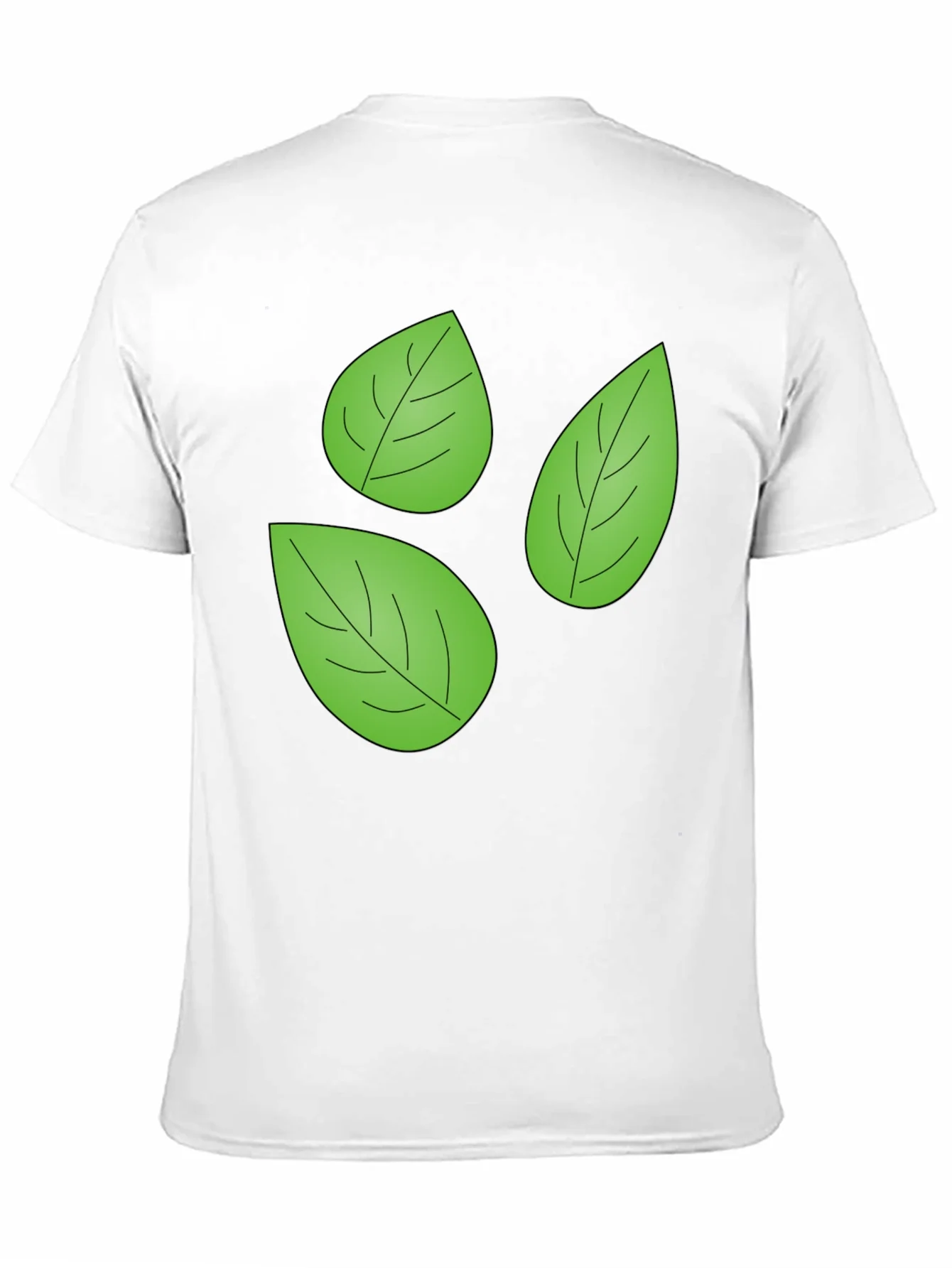 Leaf Pattern Black T-Shirt