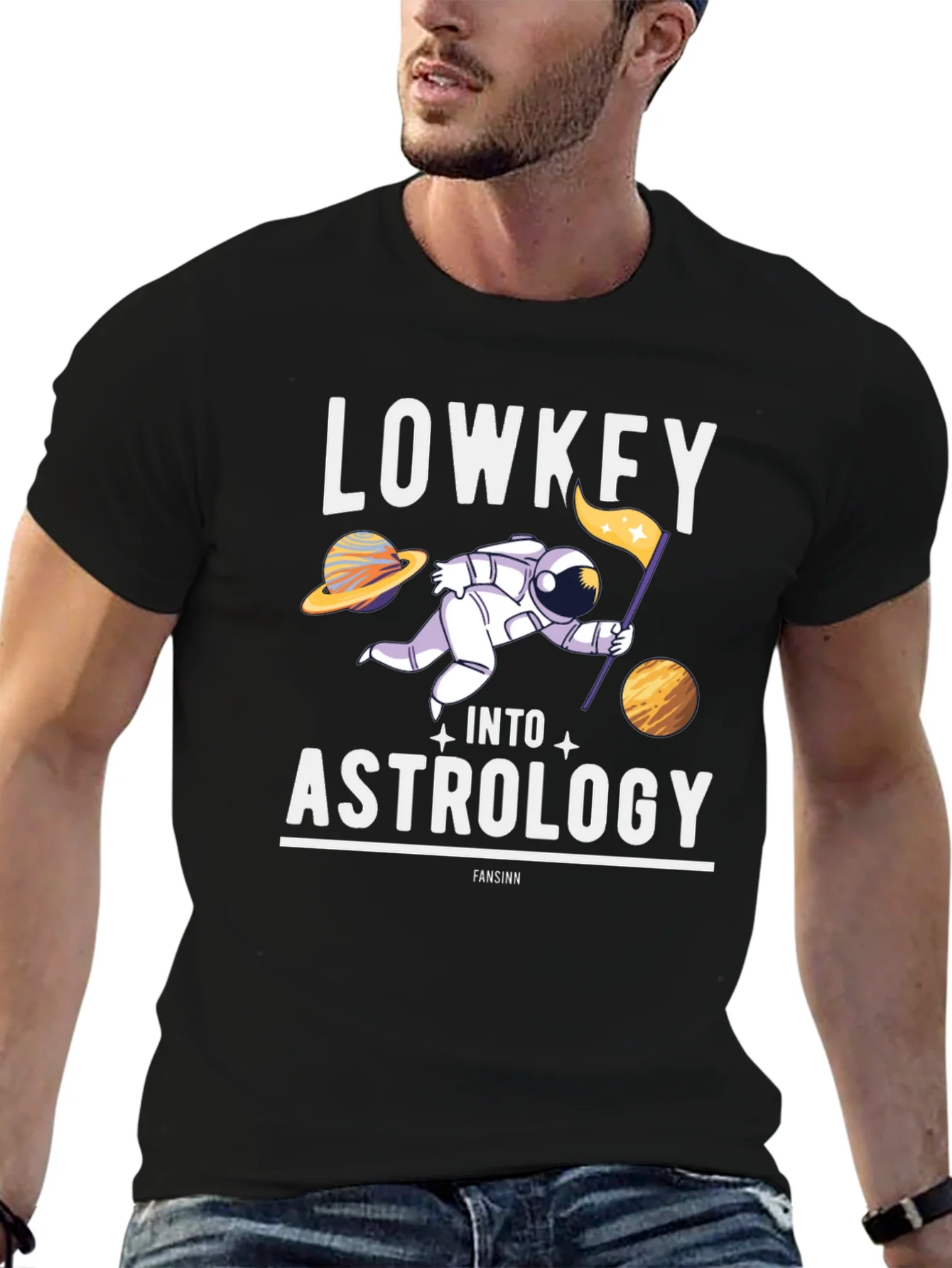 Lowkey Into Astrology T-Shirt - Space Humor Tee