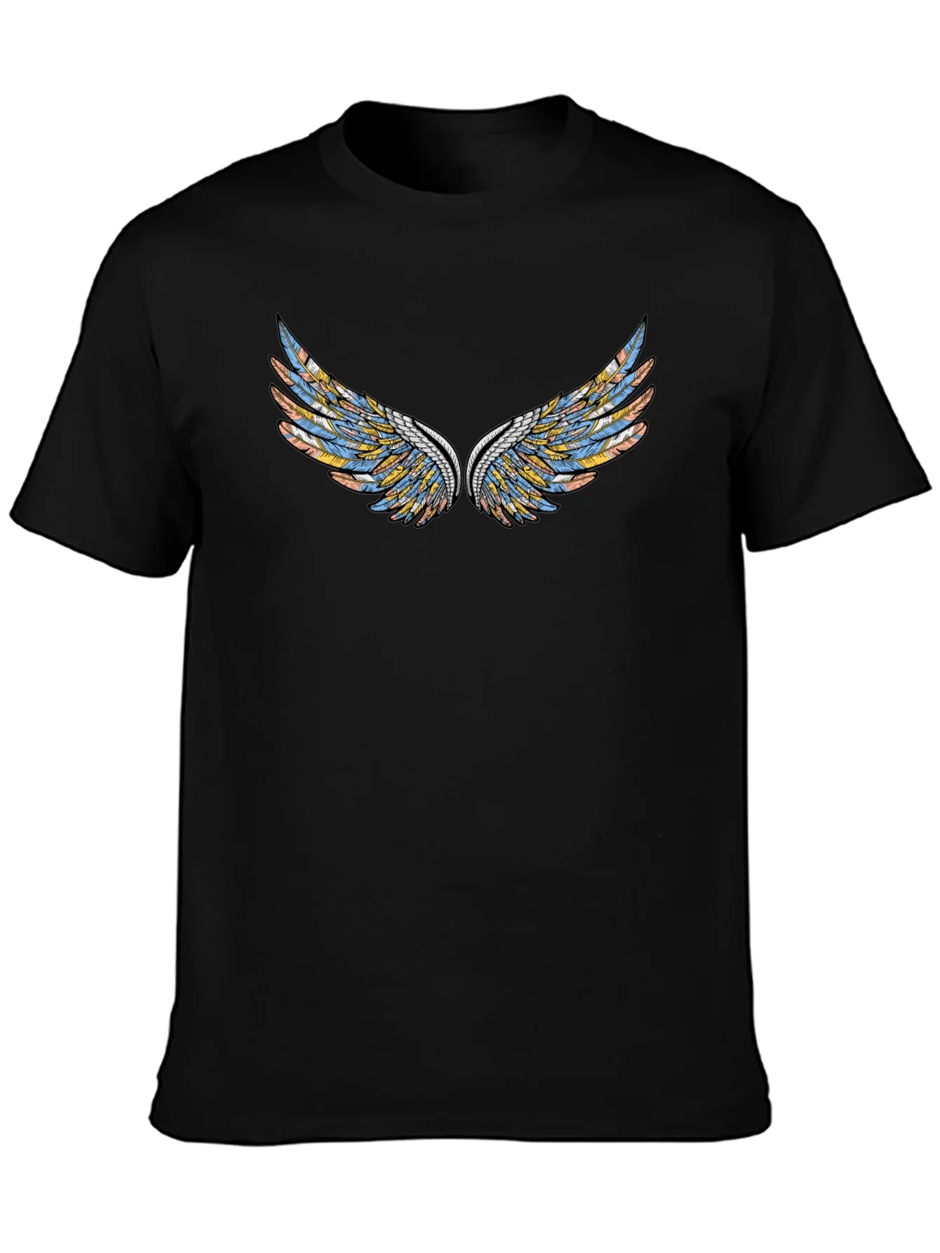 Wings Graphic Black T-Shirt