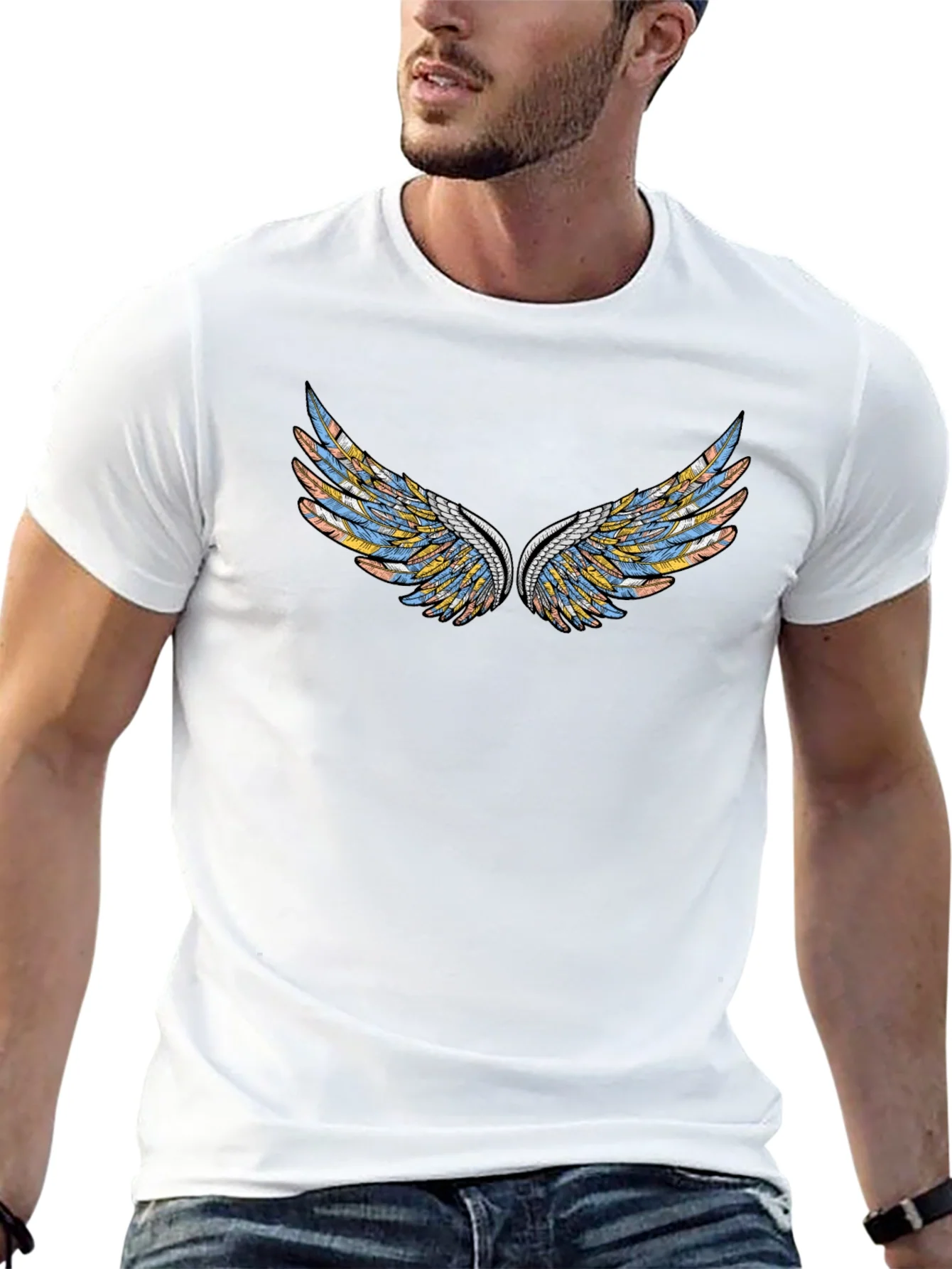 Wings Graphic Black T-Shirt