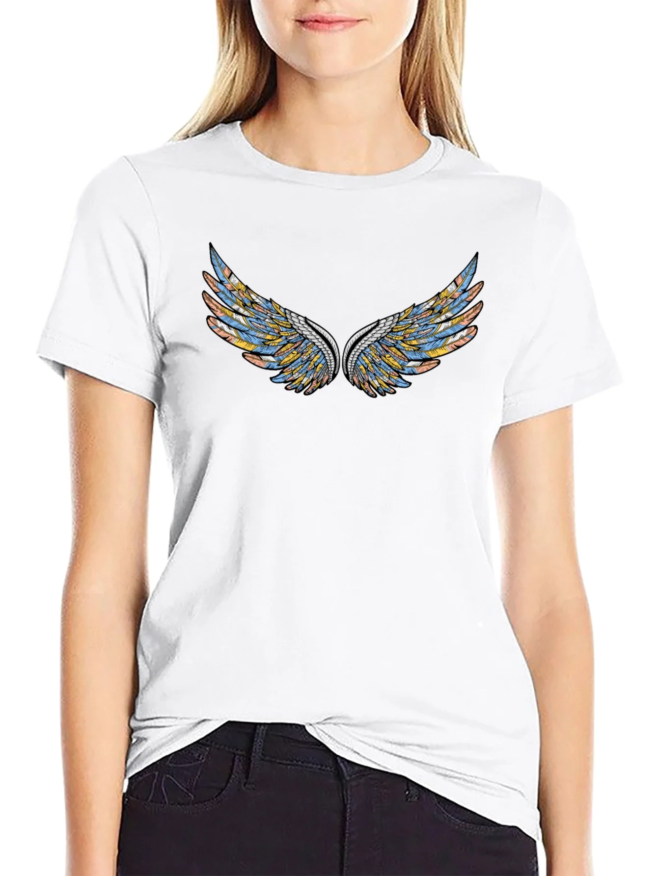 Wings Graphic Black T-Shirt