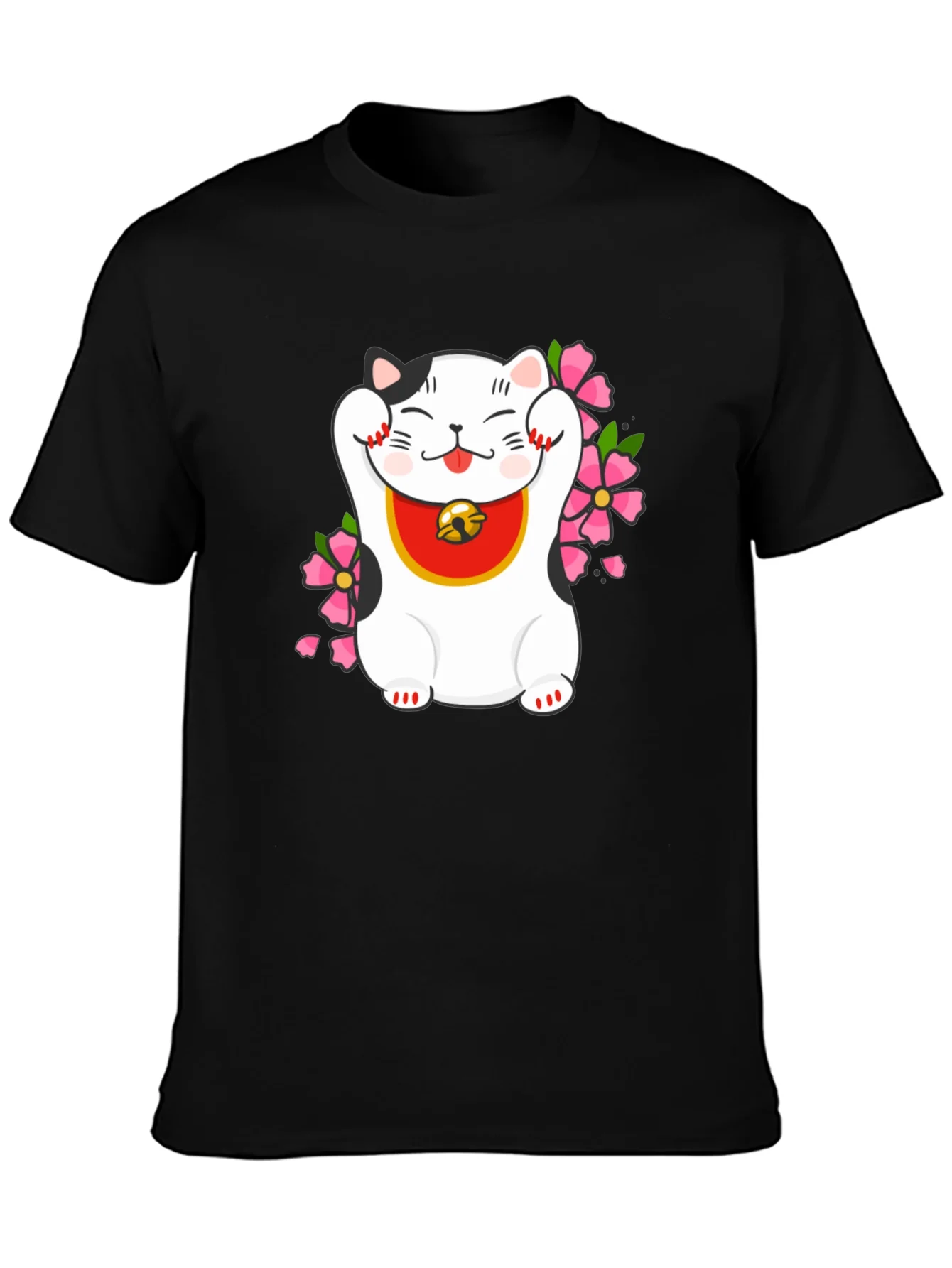 Lucky Cat T-Shirt - Trendy Graphic Tee