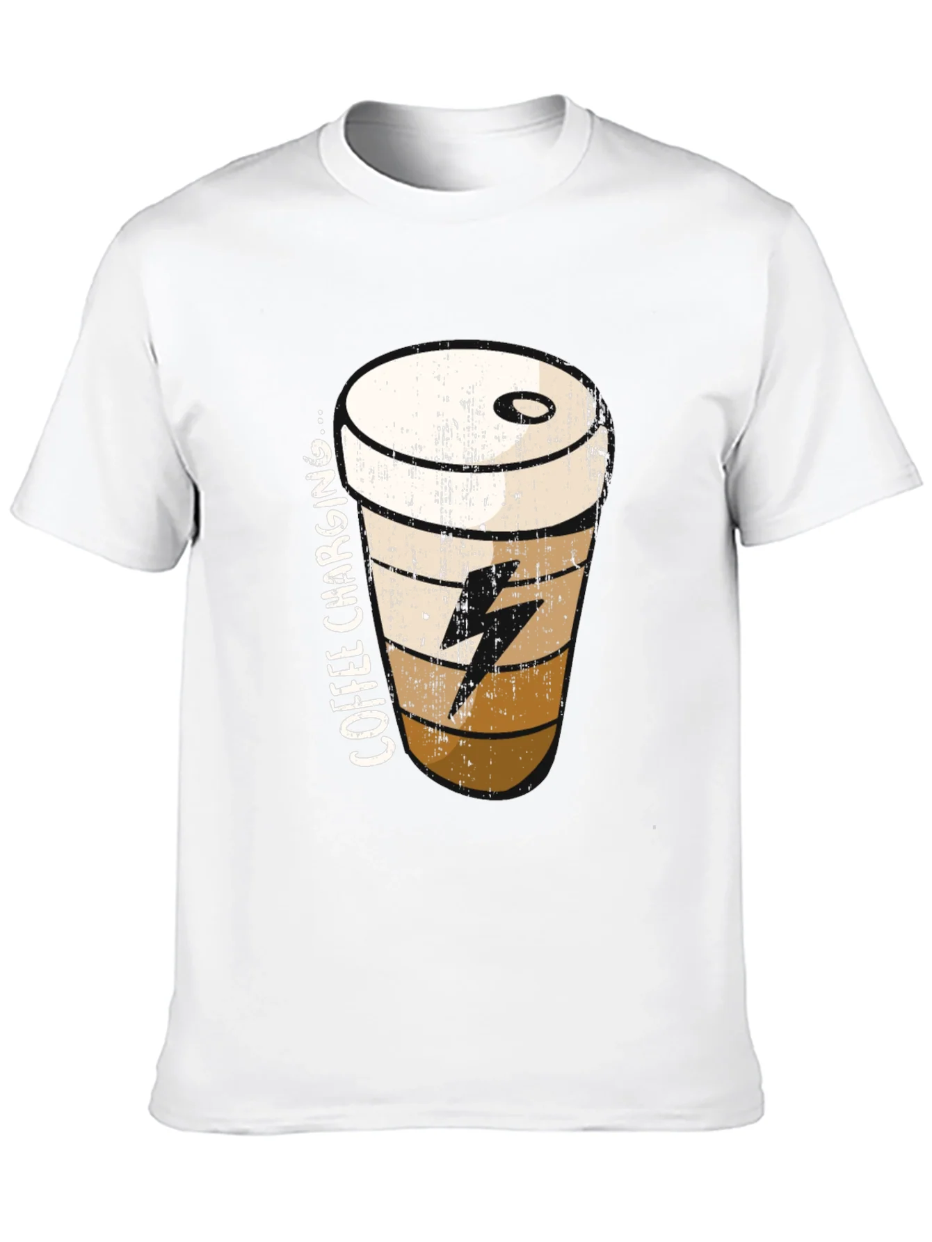 Coffee Charging T-Shirt - Black Unisex Tee