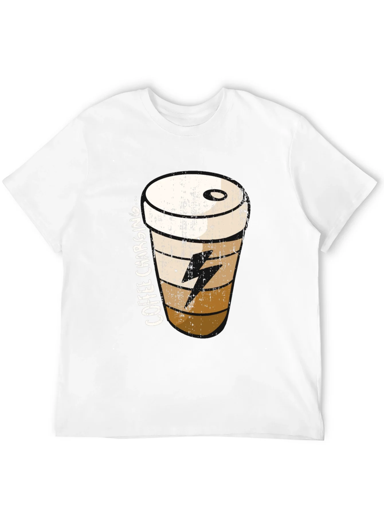 Coffee Charging T-Shirt - Black Unisex Tee