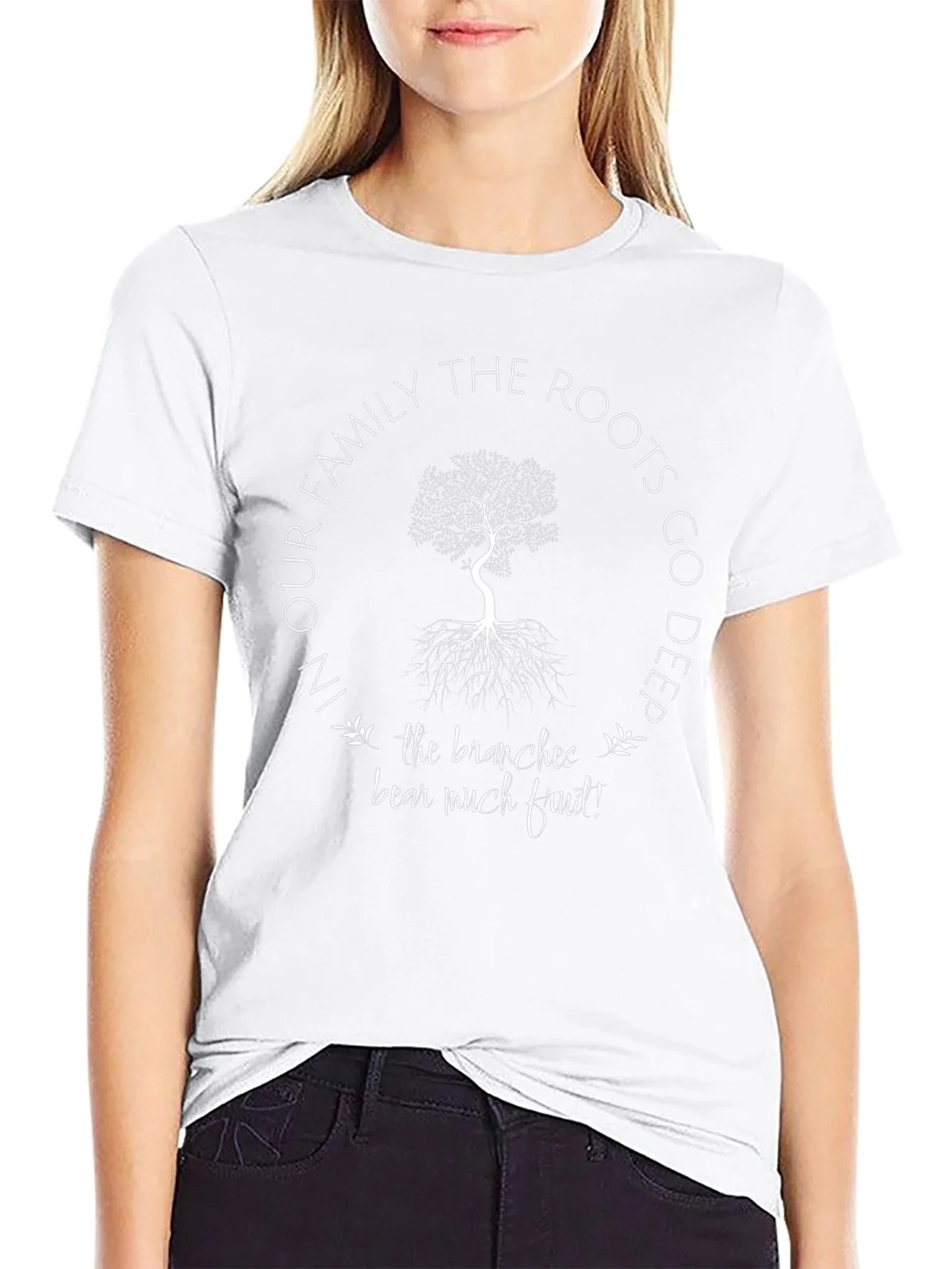 Family Roots Tree Graphic T-Shirt - Deeply Rooted Design