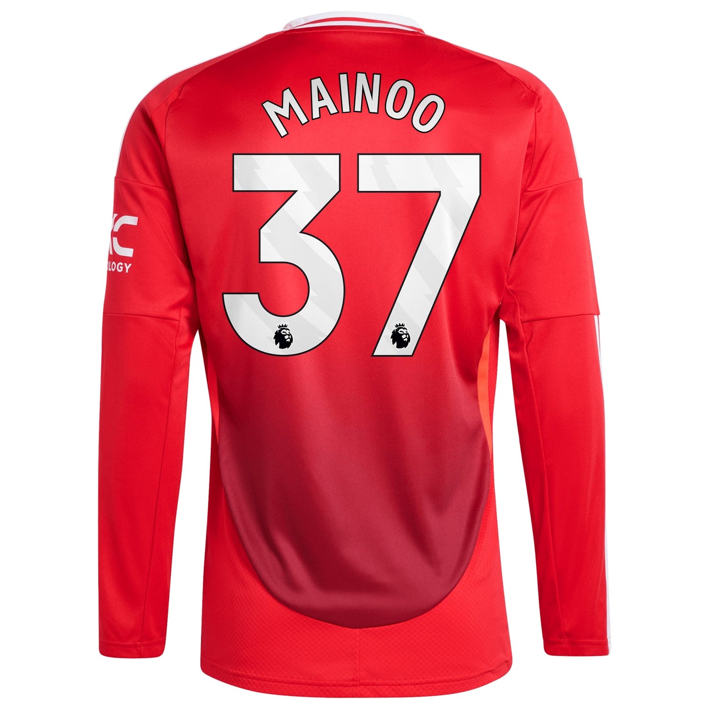 Manchester United  Home Shirt 2024-25 - Long Sleeve with Mainoo 37 printing - Red
