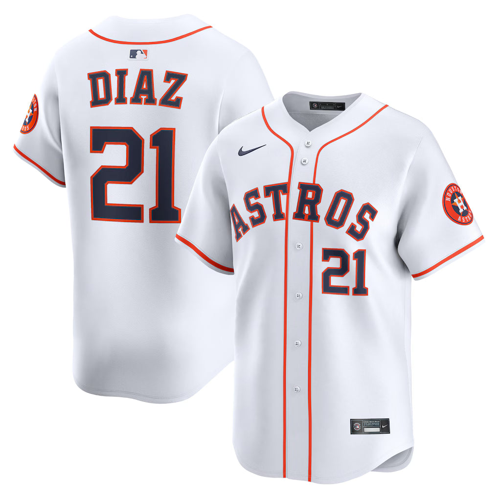 Yainer Diaz Houston Astros  Jersey - White