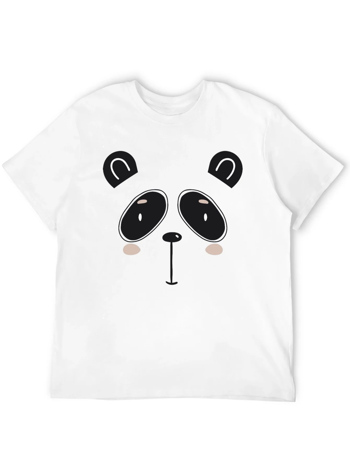 Cute Panda Graphic Black T-Shirt
