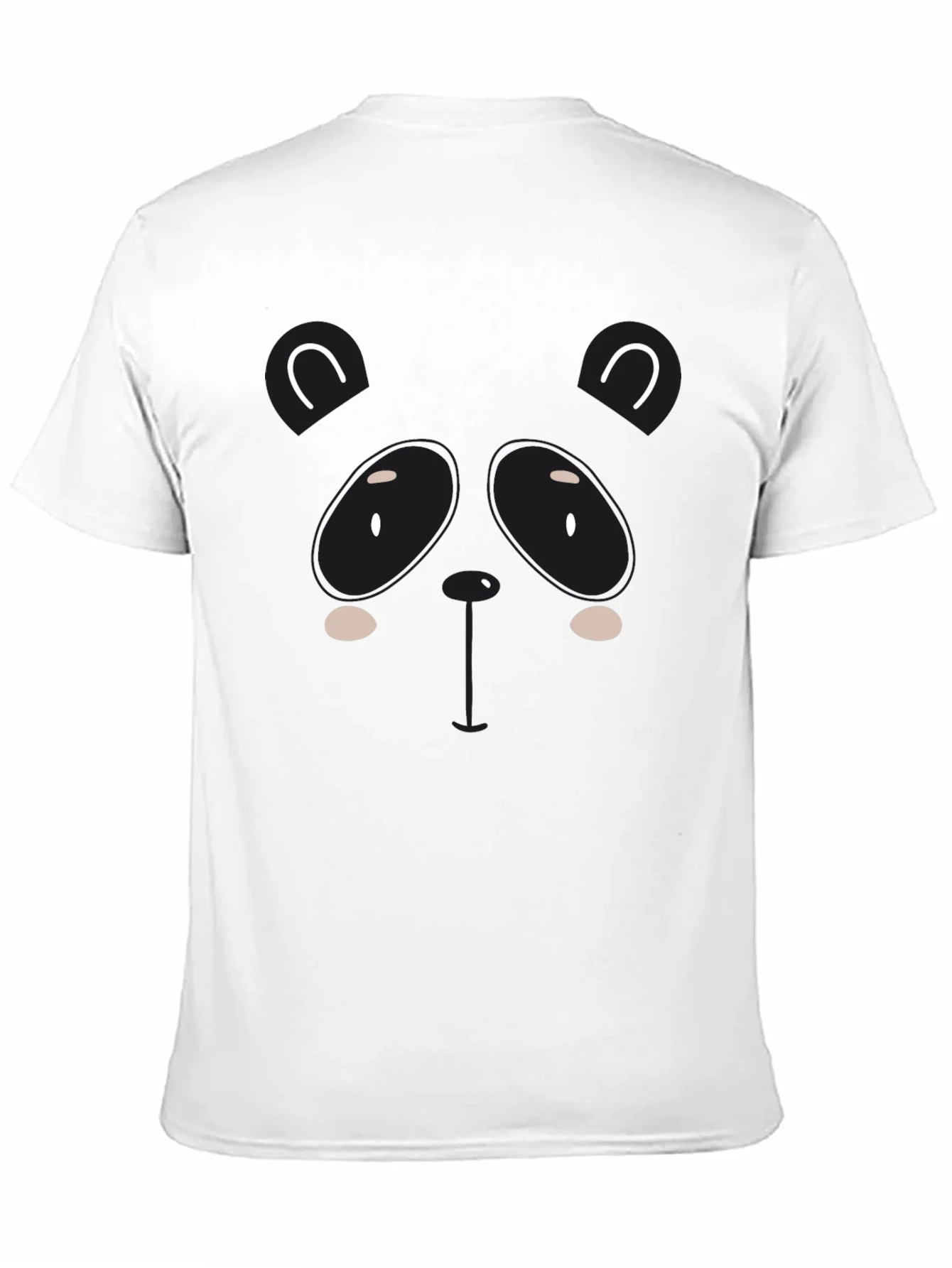 Cute Panda Graphic Black T-Shirt