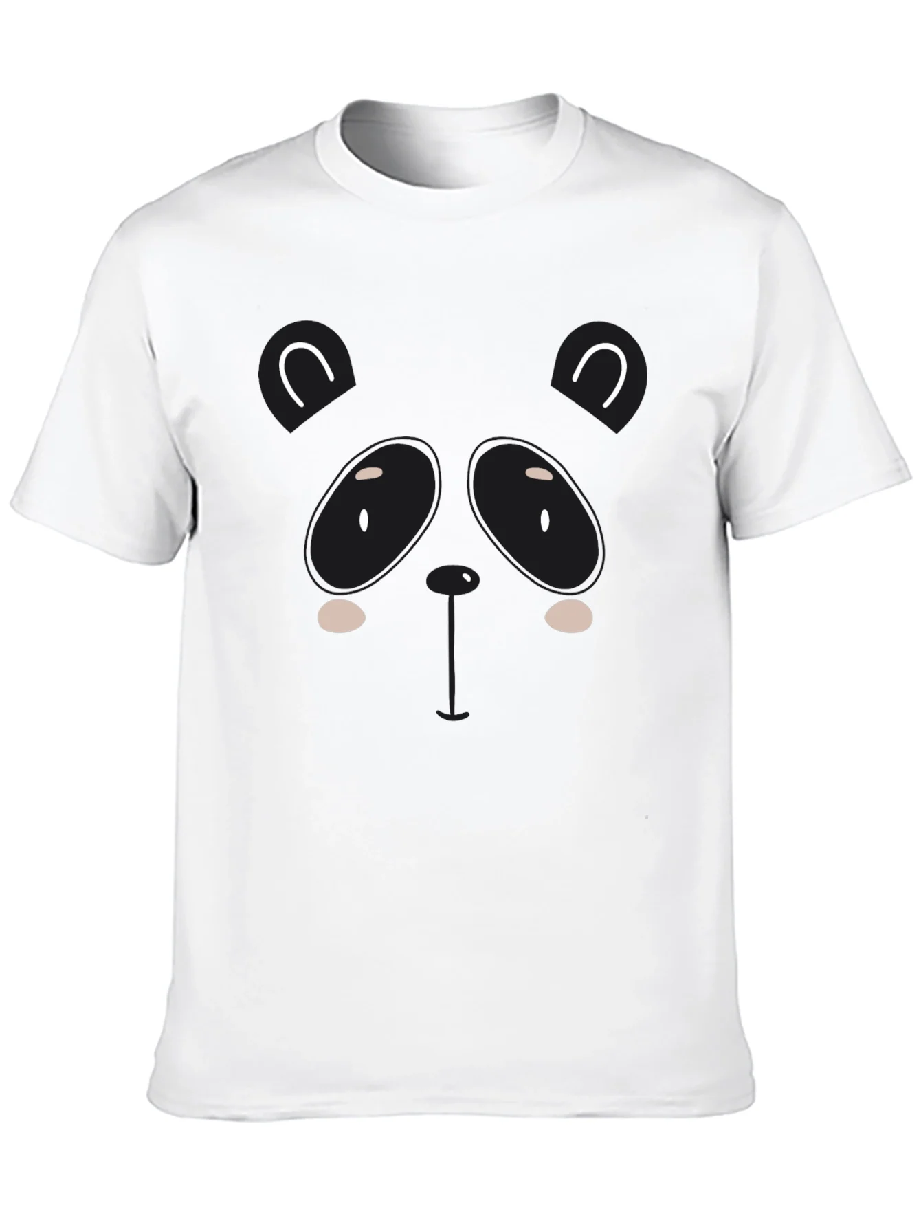 Cute Panda Graphic Black T-Shirt