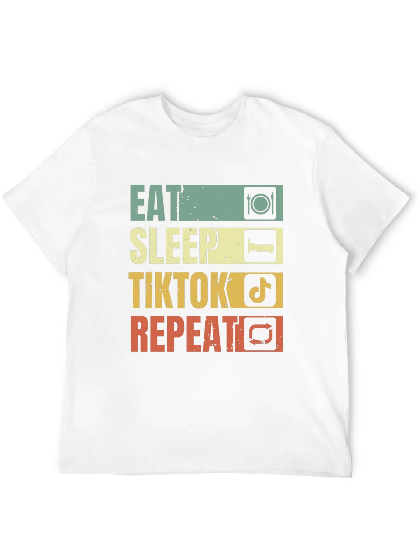 Eat Sleep TikTok Repeat Black T-Shirt