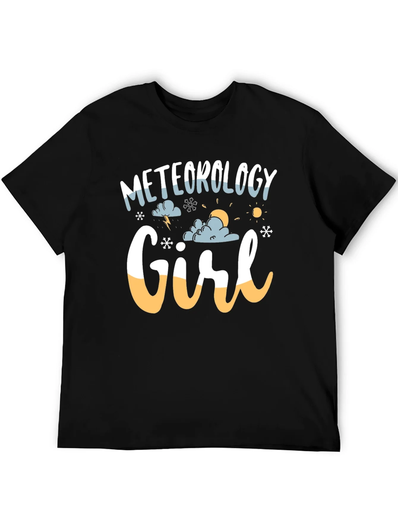 Meteorology Girl Black Graphic Tee