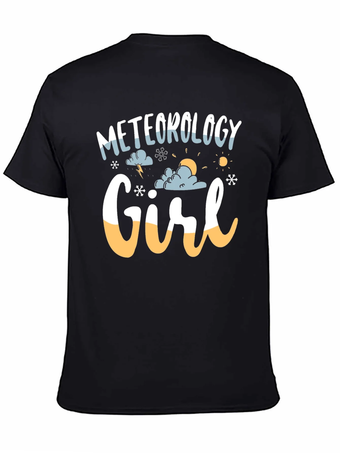 Meteorology Girl Black Graphic Tee