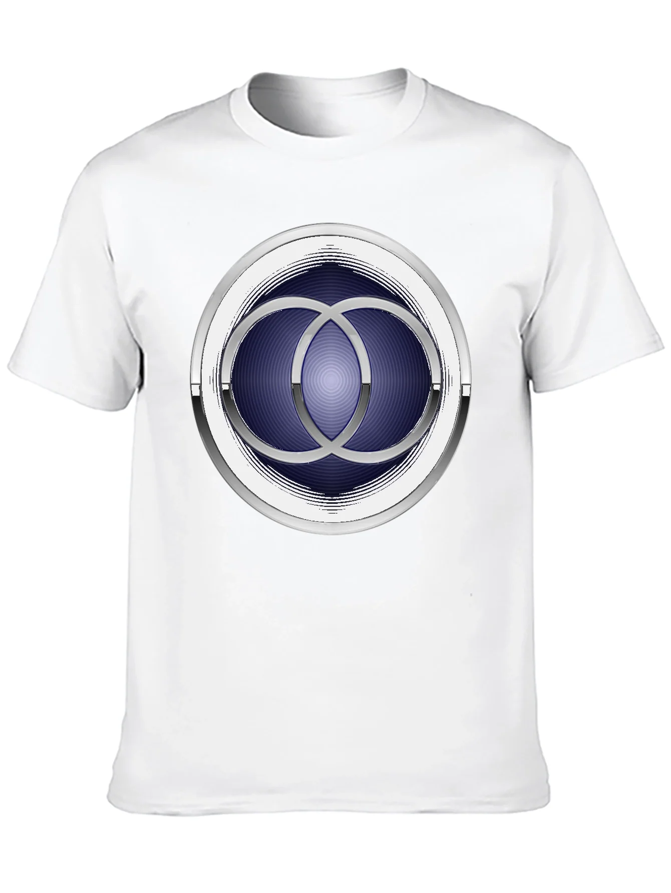 Abstract Circle Design Black T-Shirt