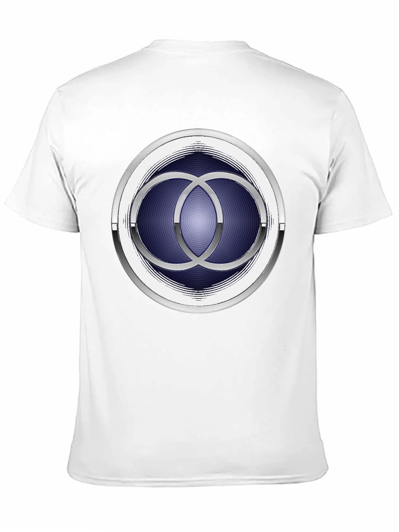 Abstract Circle Design Black T-Shirt