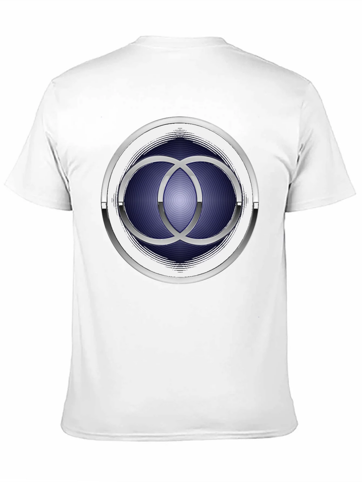 Abstract Circle Design Black T-Shirt