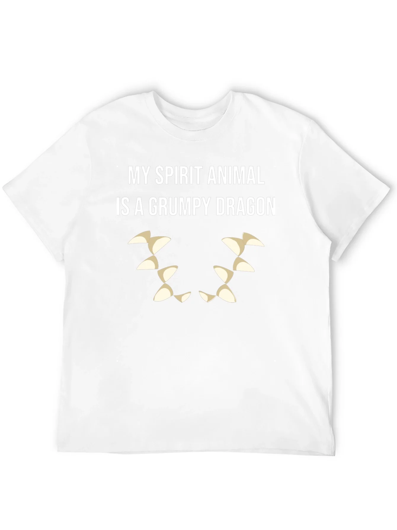Grumpy Dragon Spirit Animal T-Shirt - Black
