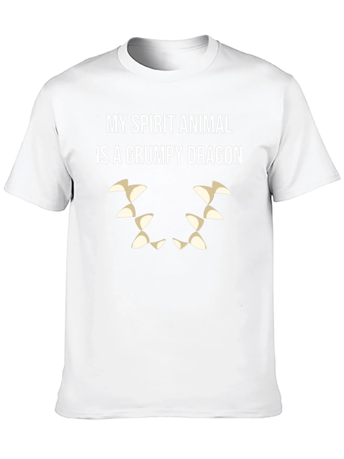 Grumpy Dragon Spirit Animal T-Shirt - Black