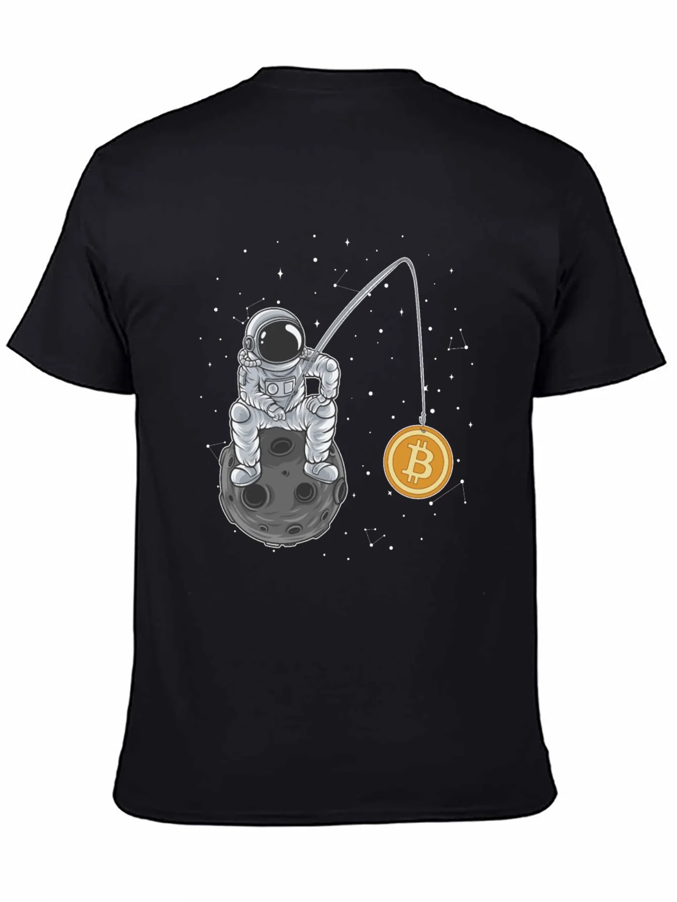 Bitcoin Astronaut Graphic T-Shirt - Black