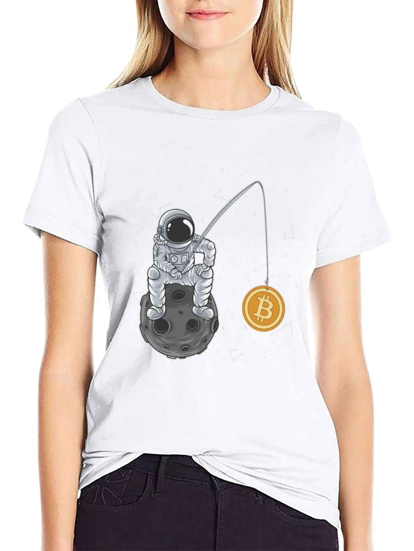 Bitcoin Astronaut Graphic T-Shirt - Black