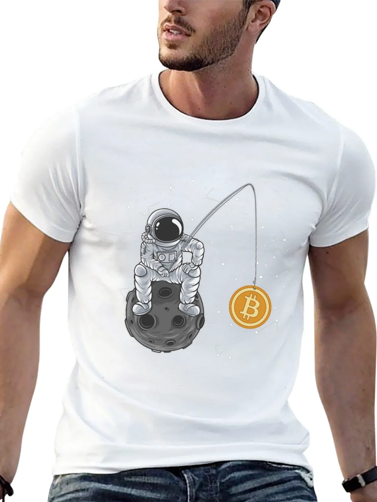 Bitcoin Astronaut Graphic T-Shirt - Black