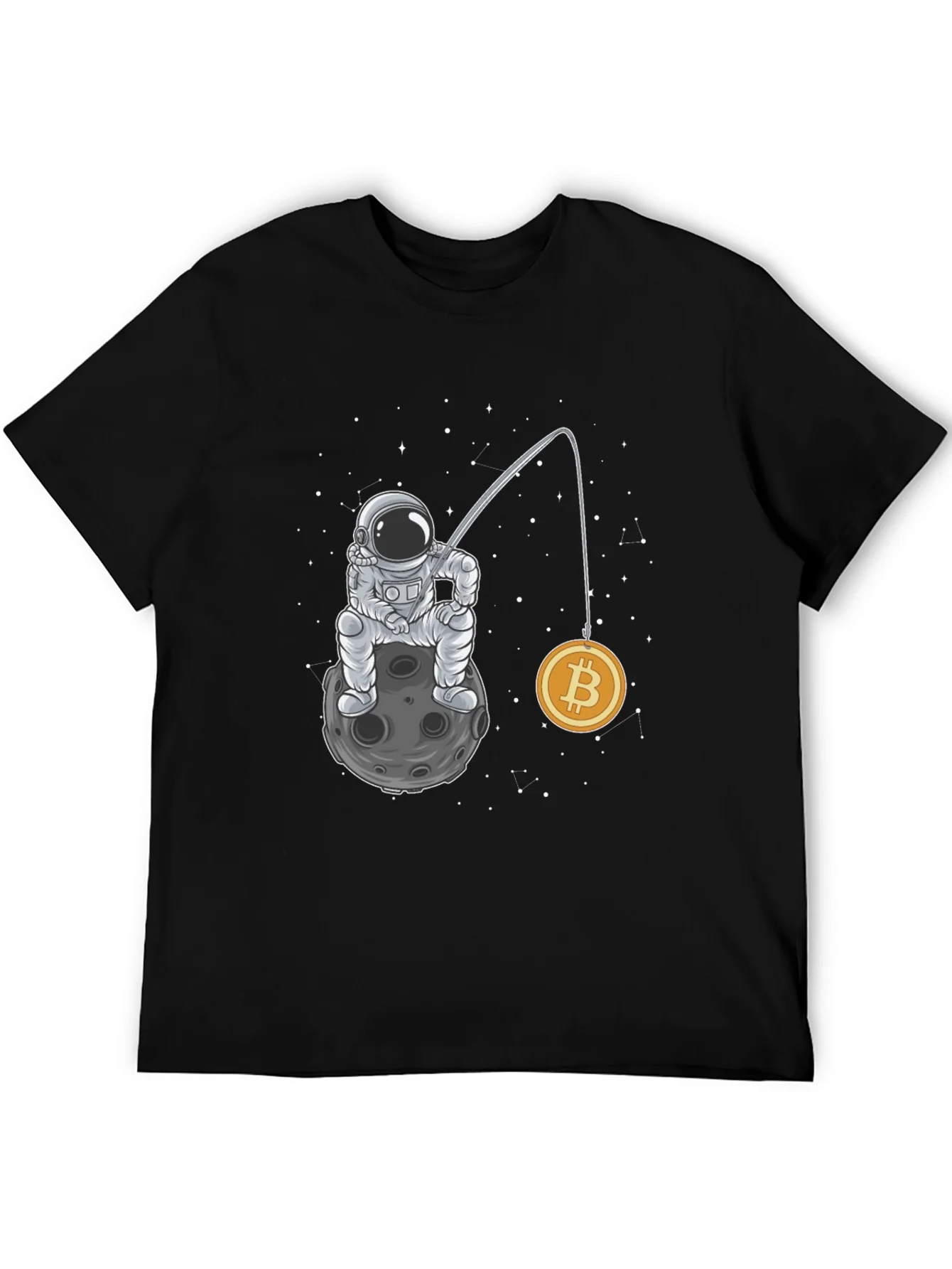 Bitcoin Astronaut Graphic T-Shirt - Black
