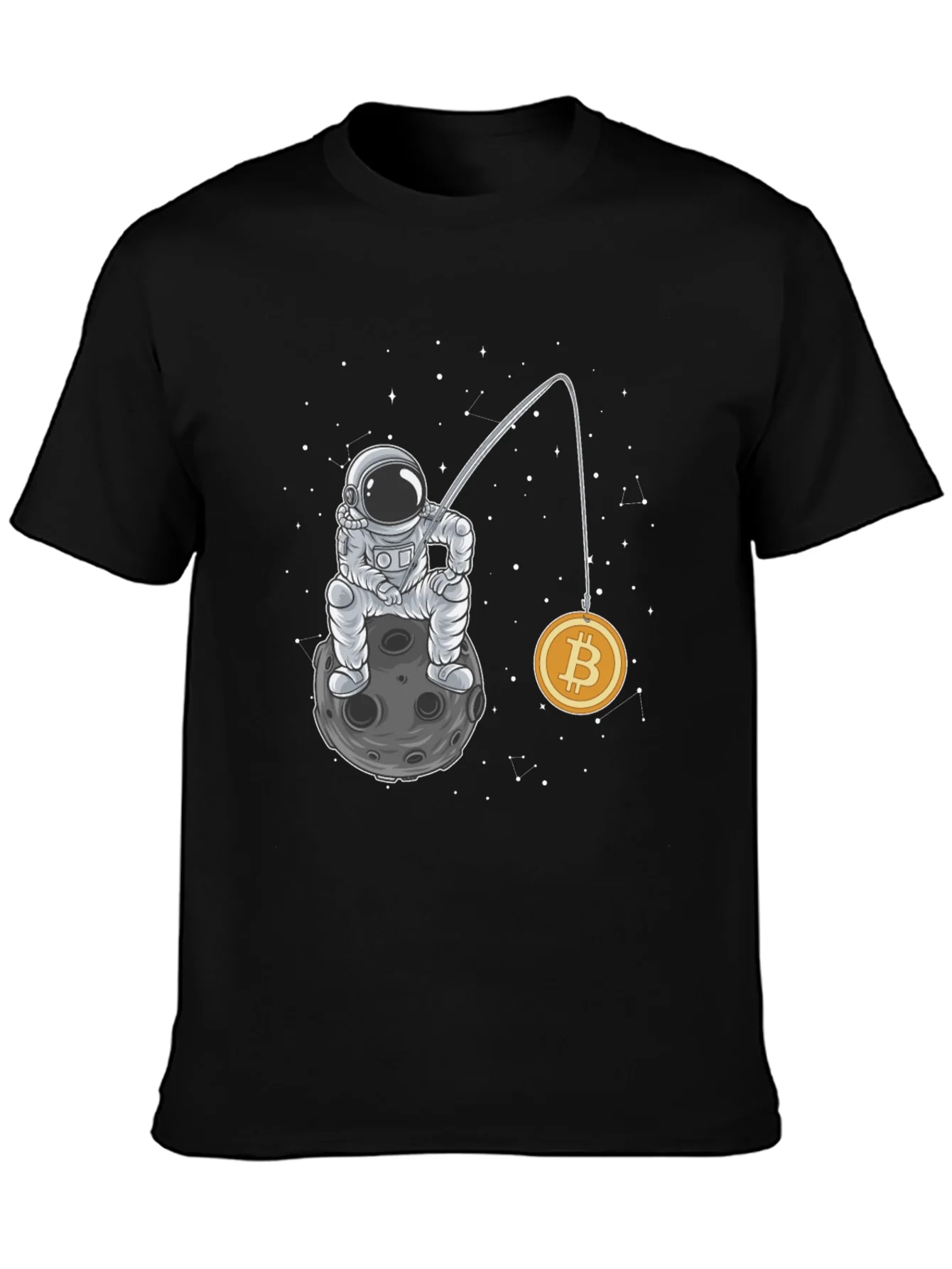 Bitcoin Astronaut Graphic T-Shirt - Black