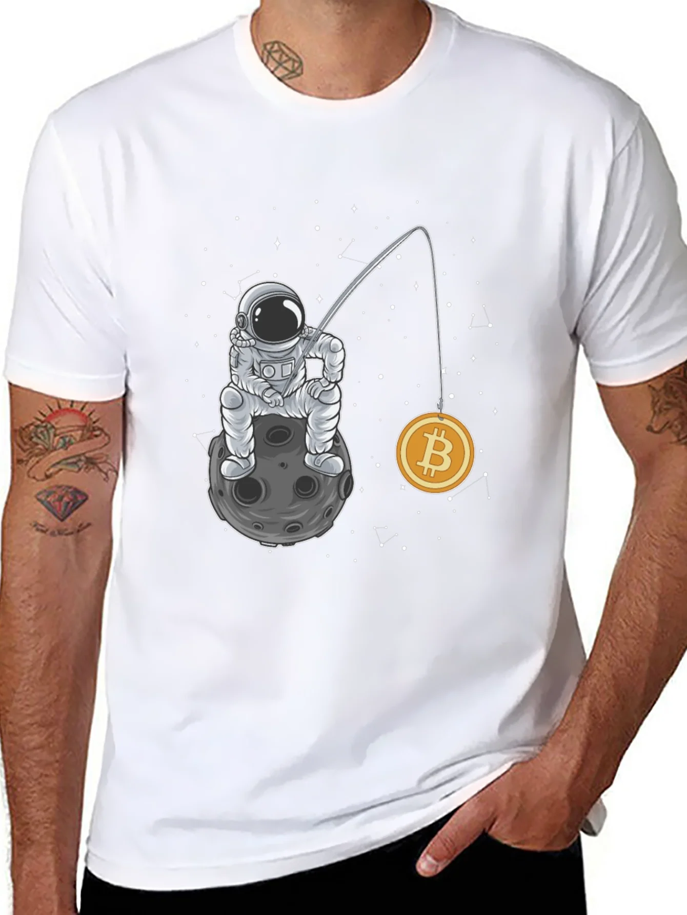 Bitcoin Astronaut Graphic T-Shirt - Black