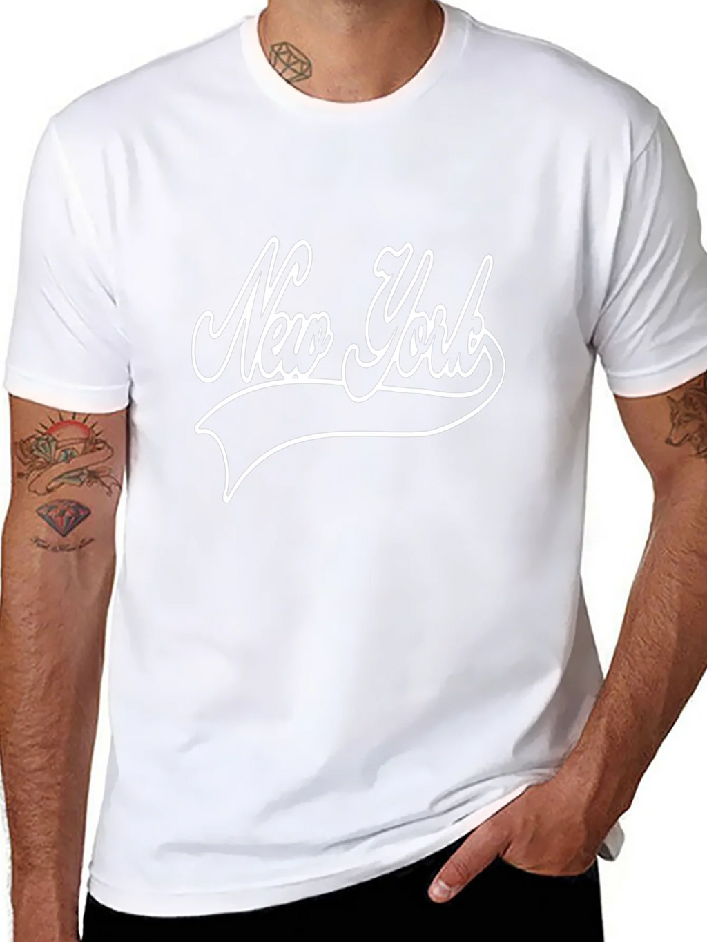 New York Graphic Tee - Black Cotton T-Shirt