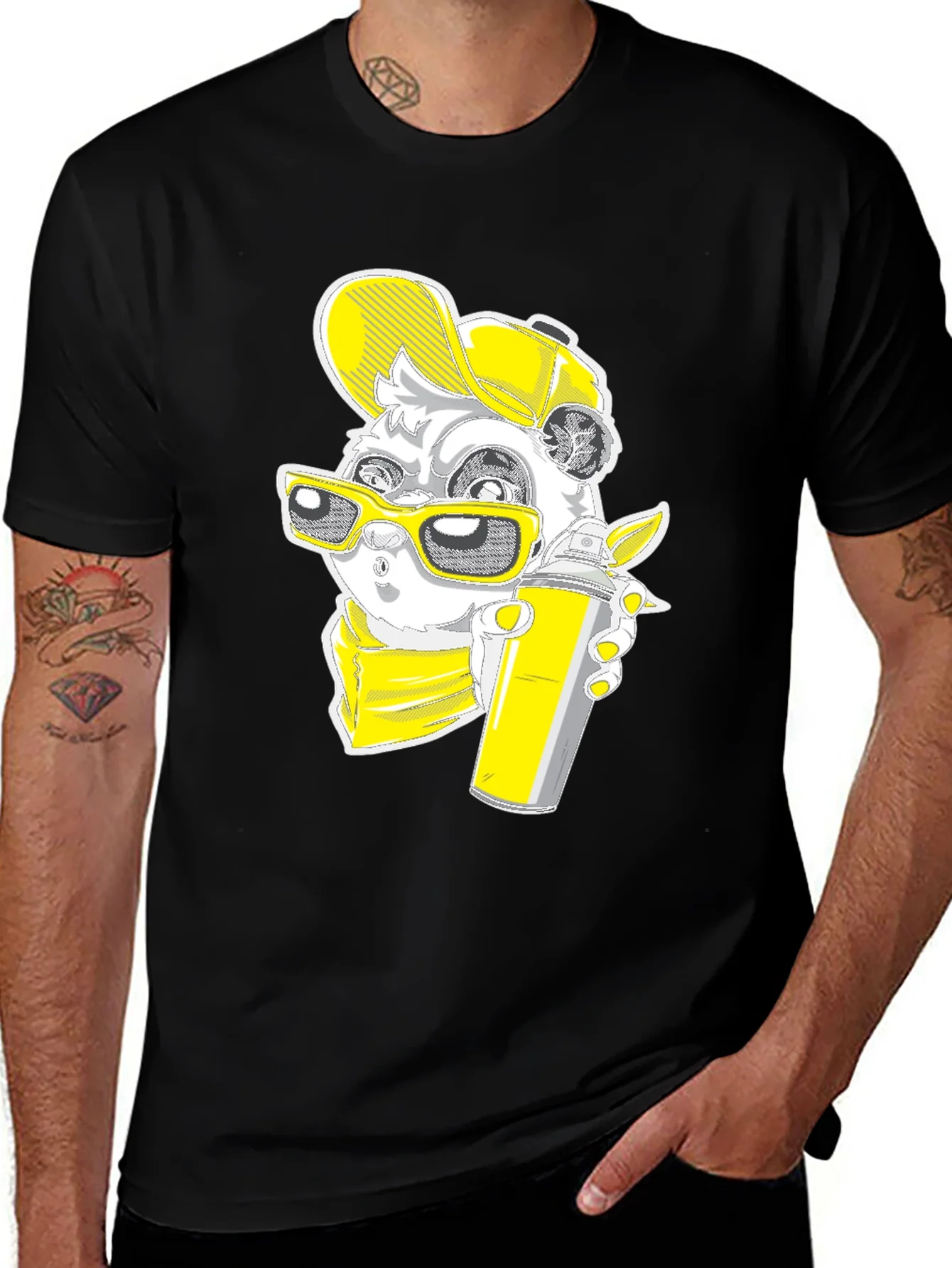 Graffiti Panda Graphic Tee - Urban Style