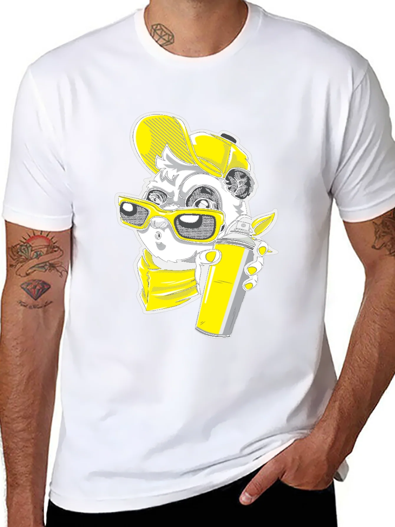Graffiti Panda Graphic Tee - Urban Style