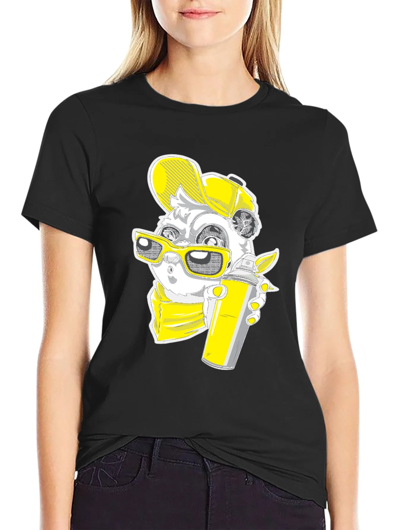Graffiti Panda Graphic Tee - Urban Style