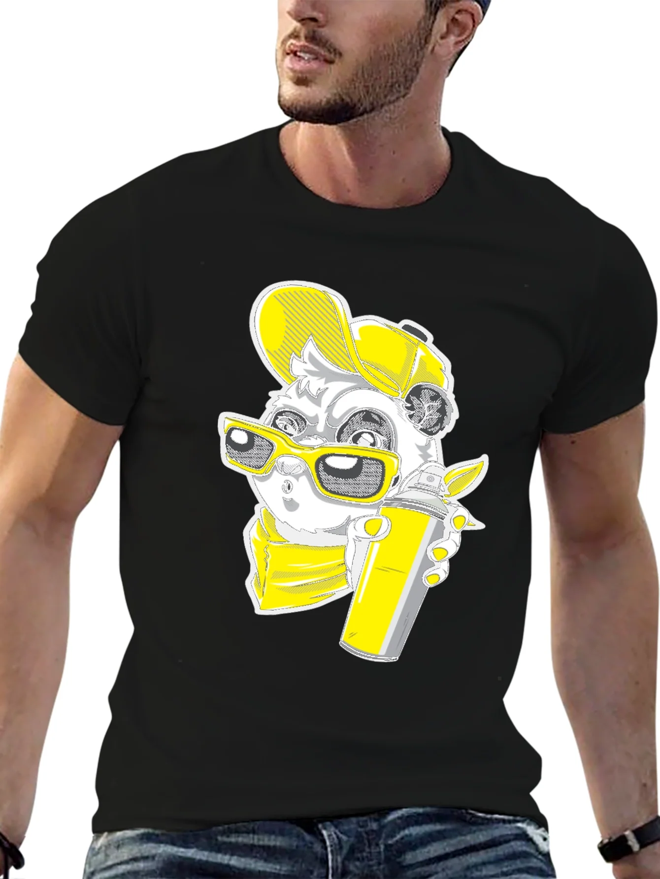 Graffiti Panda Graphic Tee - Urban Style