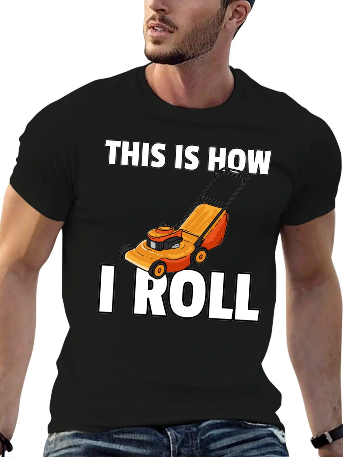 This Is How I Roll Lawn Mower Graphic T-Shirt