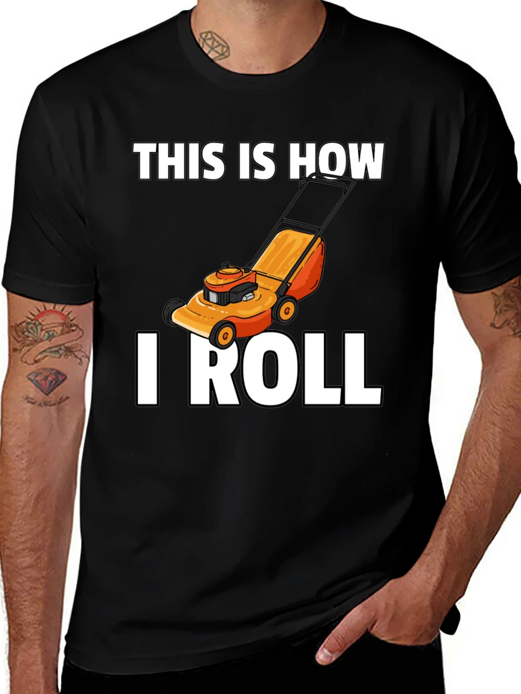 This Is How I Roll Lawn Mower Graphic T-Shirt