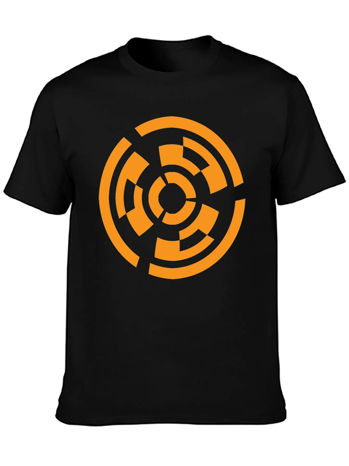 Geometric Circle Graphic T-Shirt - Black