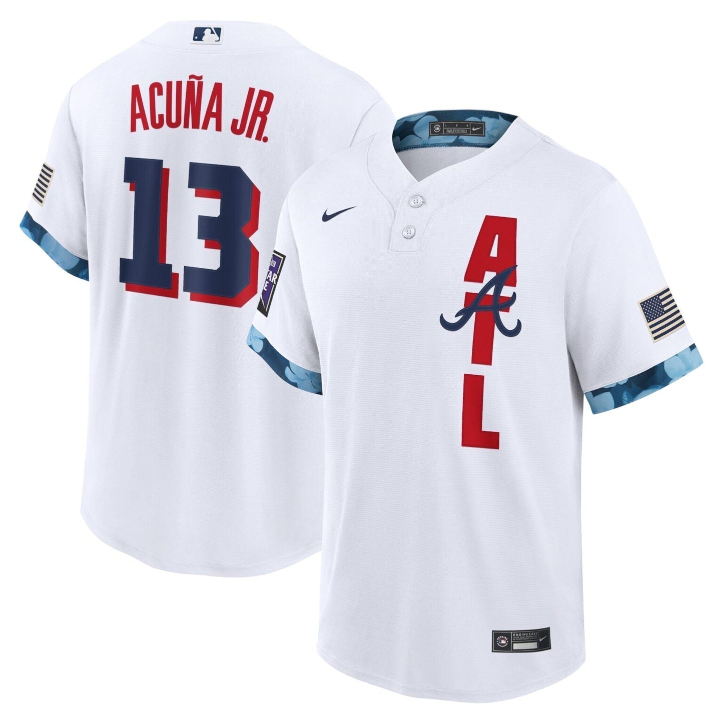 Ronald Acuna Jr Atlanta Braves White 2021 All-Star Jersey  White