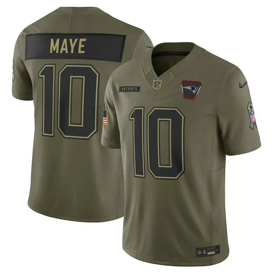 New England Patriots Drake Maye  2025 Salute To Service NFL Limited Jersey