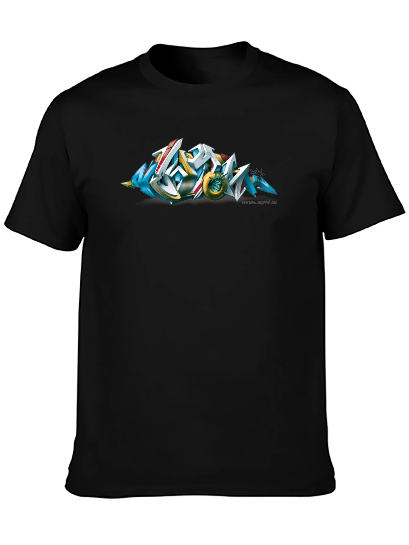 Urban Graffiti Art Black T-Shirt