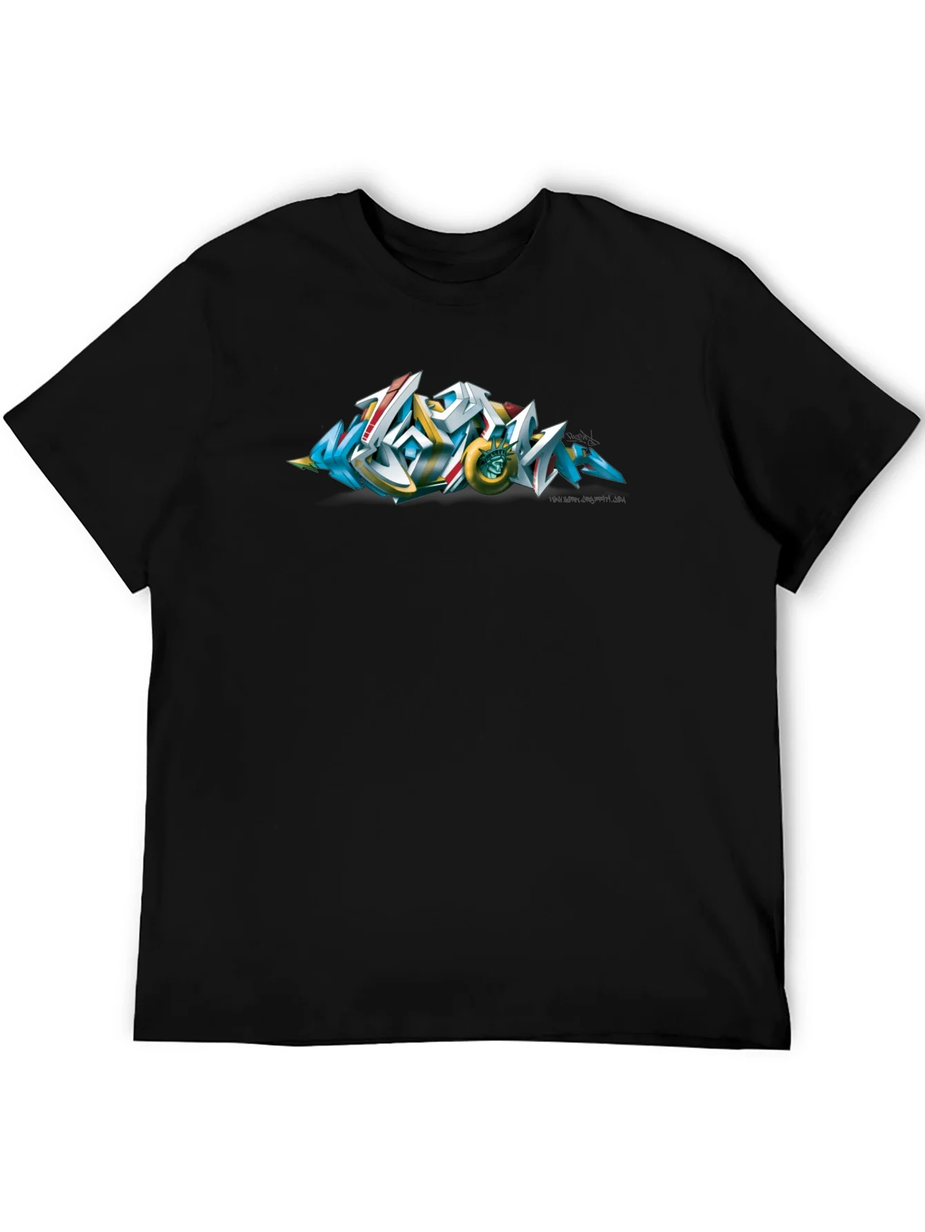 Urban Graffiti Art Black T-Shirt