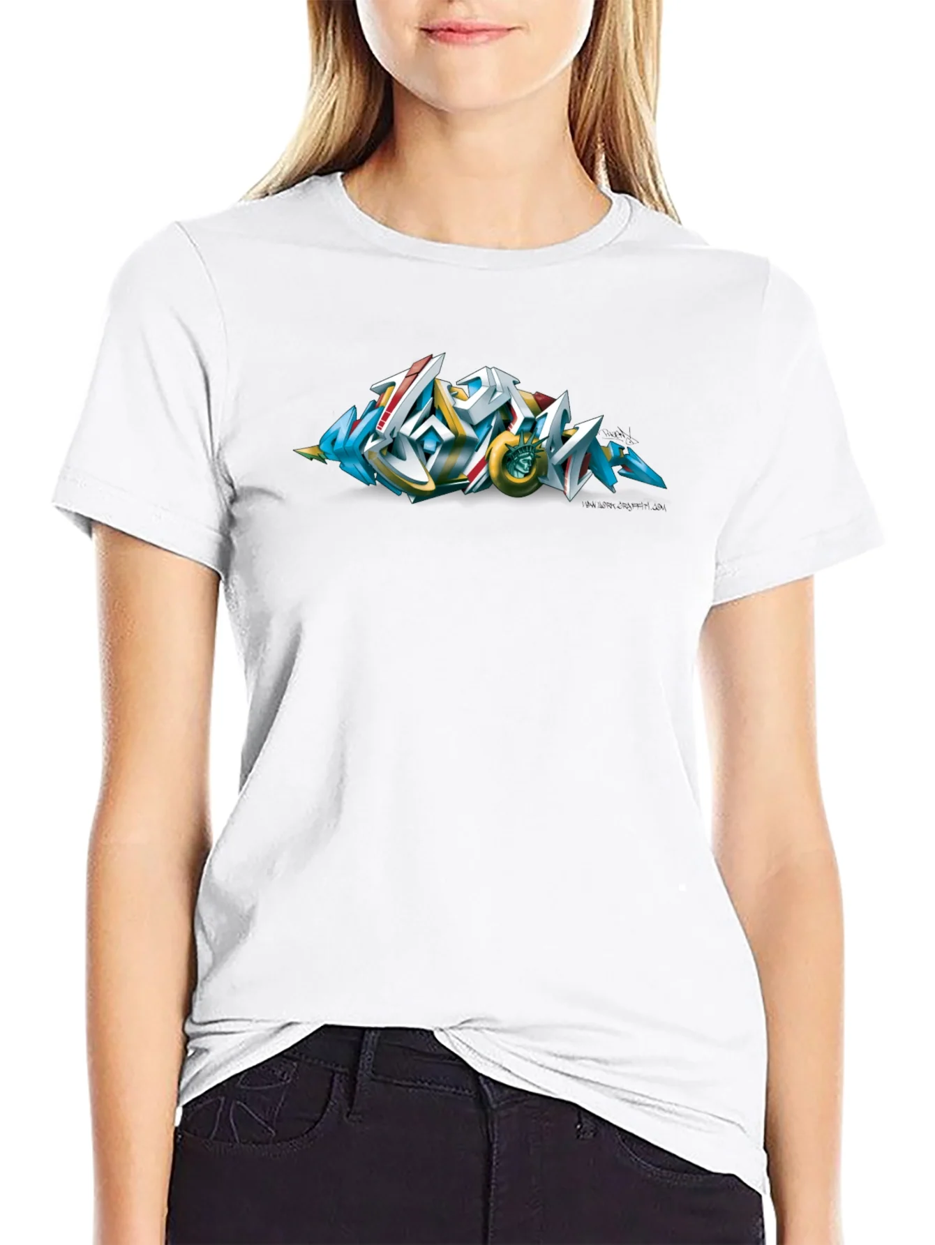 Urban Graffiti Art Black T-Shirt