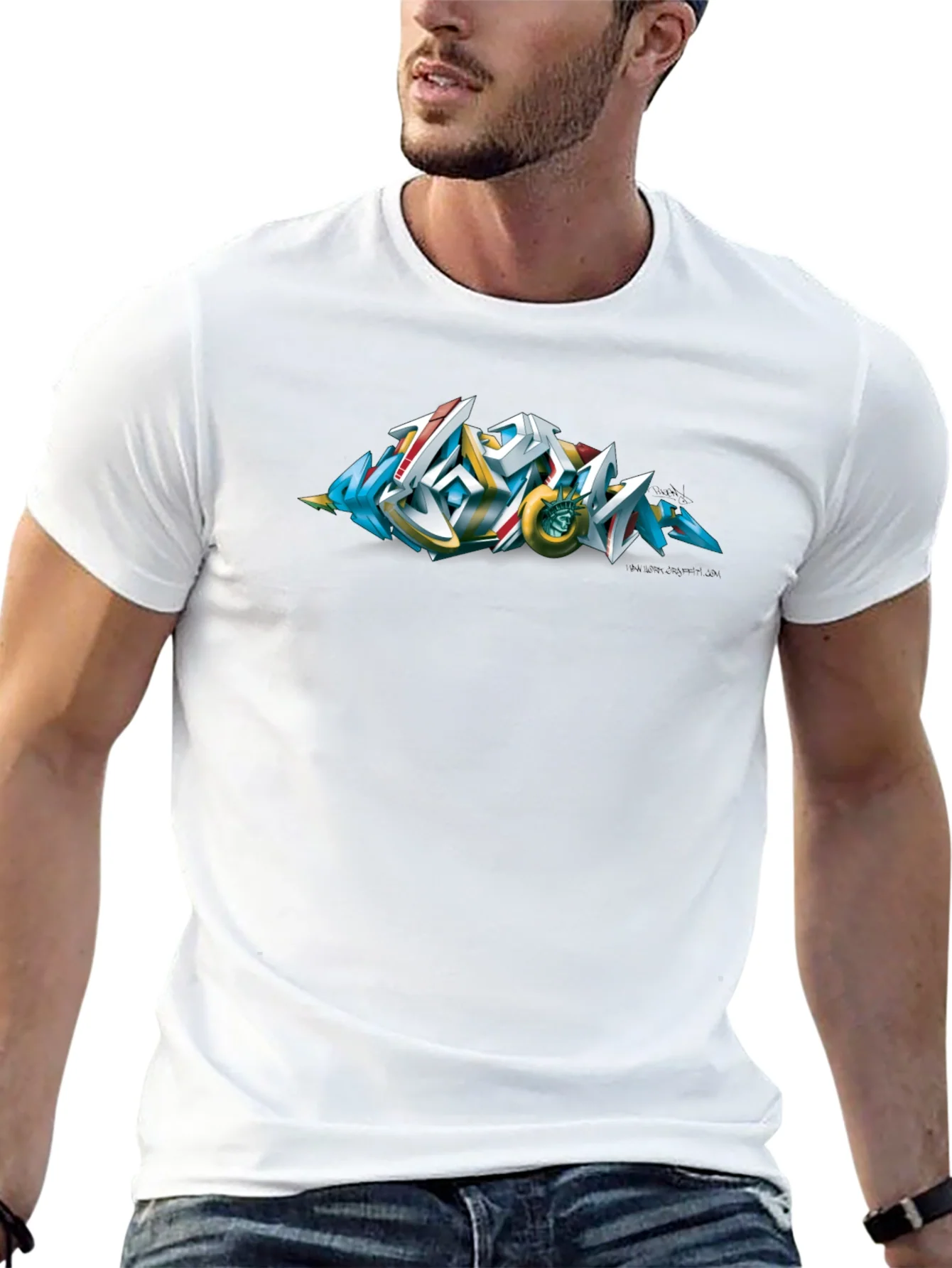 Urban Graffiti Art Black T-Shirt