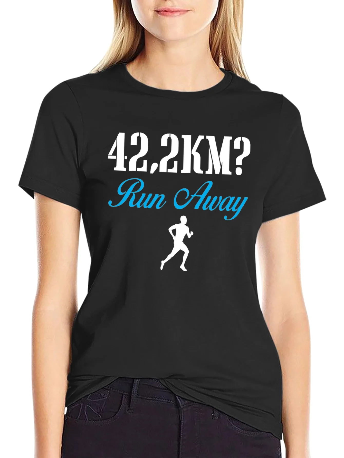 42.2KM Run Away Funny Marathon Runner T-Shirt