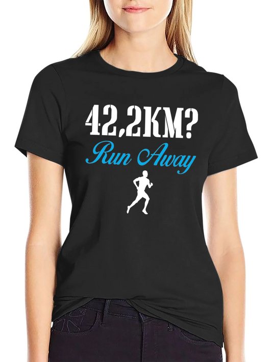 42.2KM Run Away Funny Marathon Runner T-Shirt