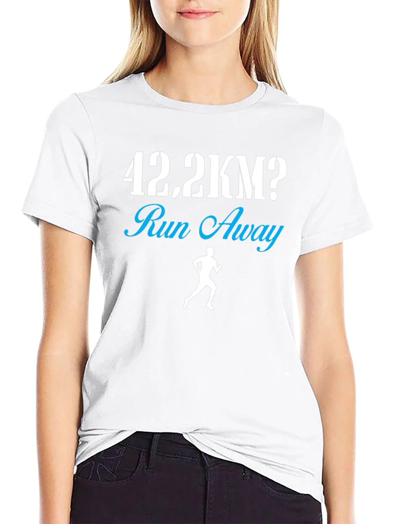 42.2KM Run Away Funny Marathon Runner T-Shirt