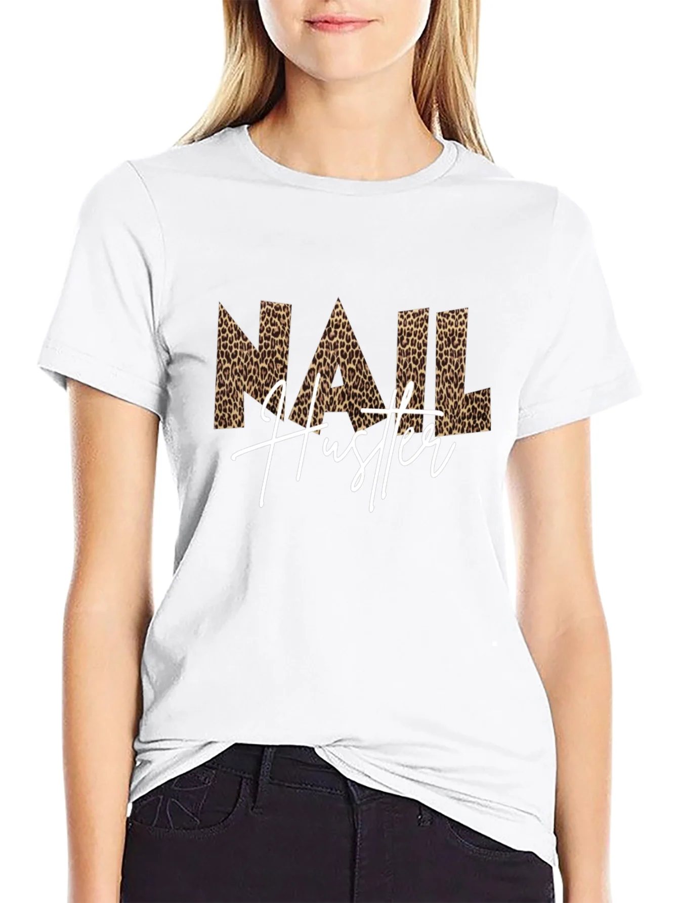 Nail Hustler Leopard Print T-Shirt